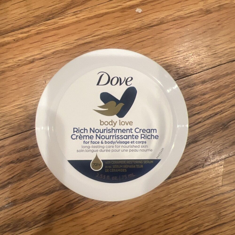 Dove Body Love RICH NOURISHMENT CREAM Lotion, 2.53fl oz | 72hr Face & Body Care